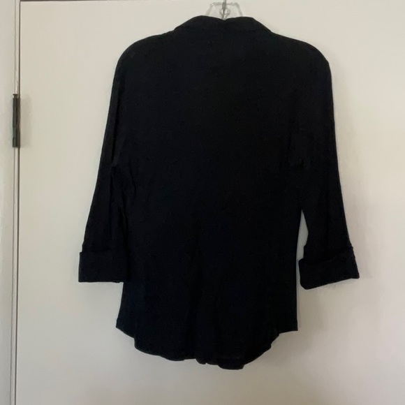 JAMES PERSE CASUAL WORK SHIRT, NAVY, SIZE 3 - Picture 4 of 6